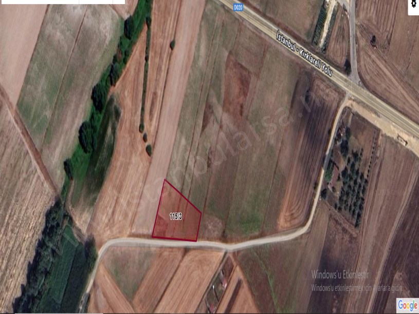 Kırklareli Vize Evrenlide Satılık Arsa , 134 M2 Hisseli Yola Cephe 