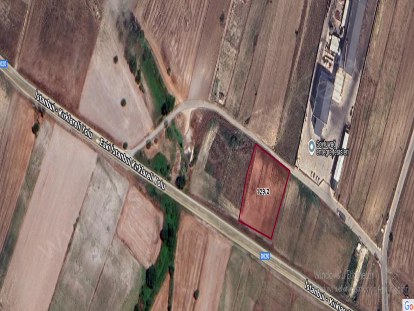 Kırklareli Vize Evrenlide Satılık Arsa , 188 M2 Cadde Cephe Hisseli 