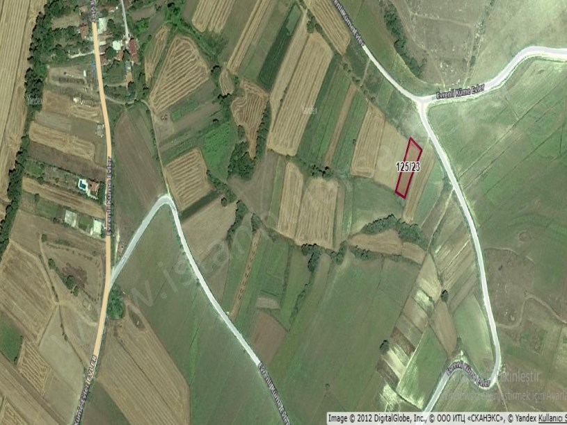 Kırklareli Vize Evrenlide Satılık Arsa , 479 m2 Hisseli Yola Yakın 