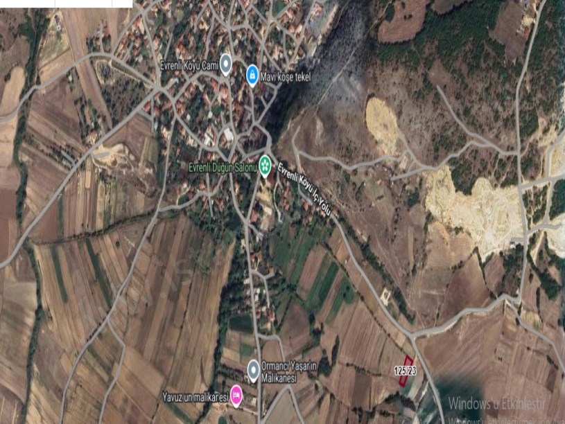 Kırklareli Vize Evrenlide Satılık Arsa , 479 m2 Hisseli Yola Yakın 