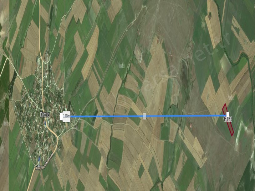 Kırklareli Vize Düzova Köyü Satılık Arsa , 778 m2 Yolu Var Evlerin Yakını