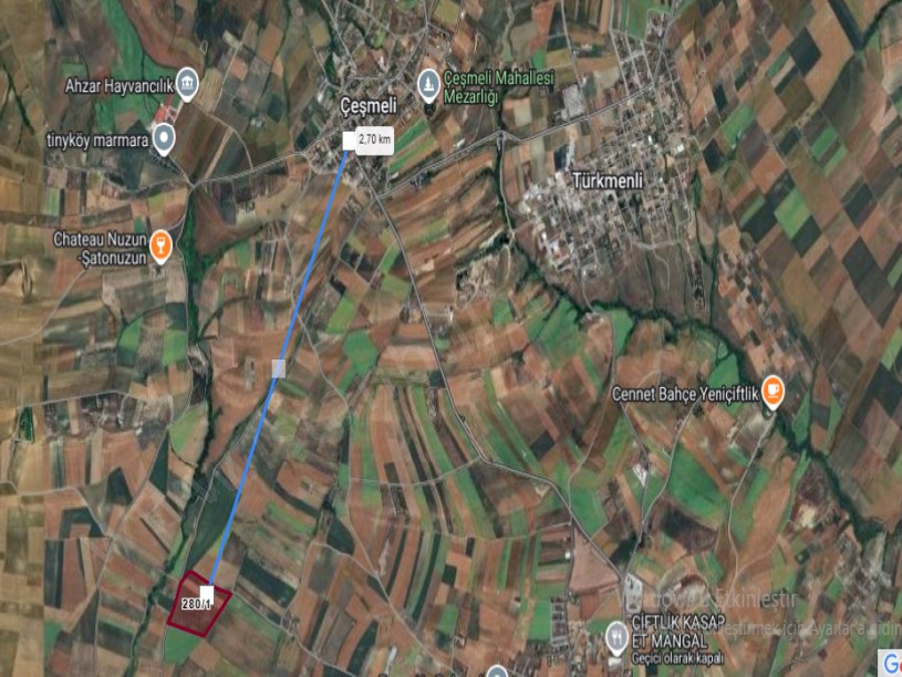 Tekirdağ Marmaraereğli Çeşmeli Mah Satılık Arsa , 234 M2 Hisseli Yolu Var Denize Yakın