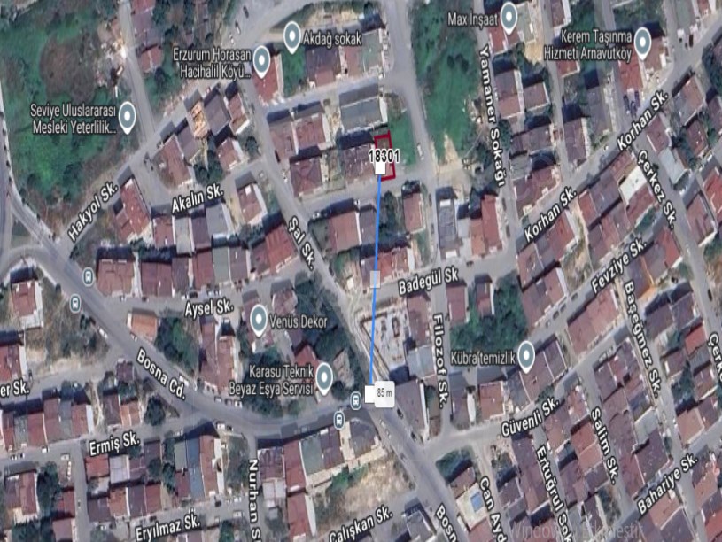 Arnavutköy İslambeyde Satılık Arsa ,149 m2 Müstakil 4 Kat İmarlı  Merkezde 