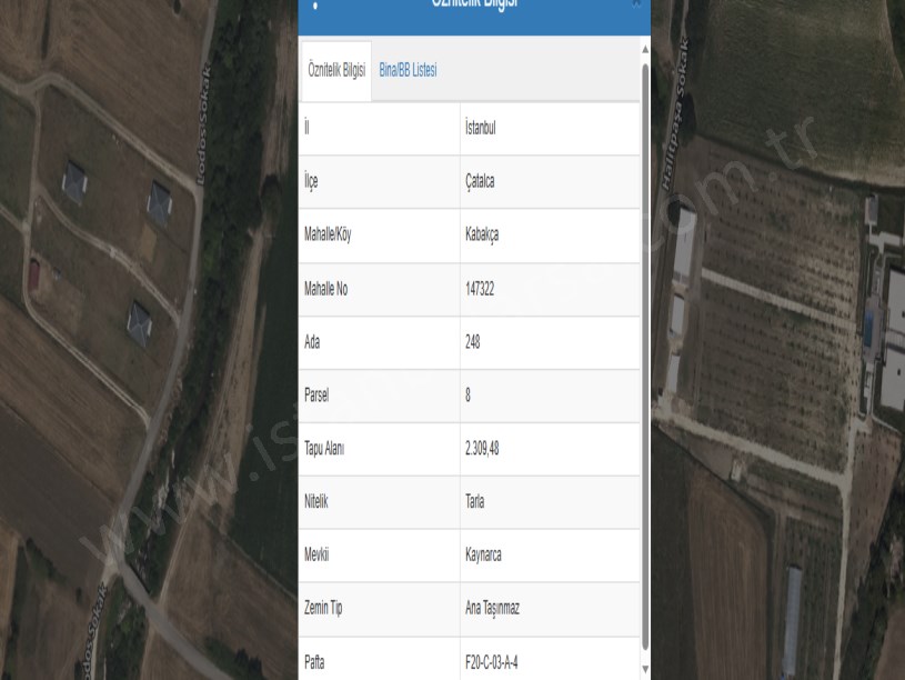 Çatalca Kabakça Mah, Satılık Tarla , 14 Dönüm Müstakil İçinde Ev Var 