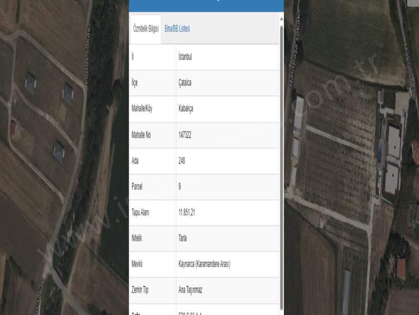 Çatalca Kabakça Mah, Satılık Tarla , 14 Dönüm Müstakil İçinde Ev Var 