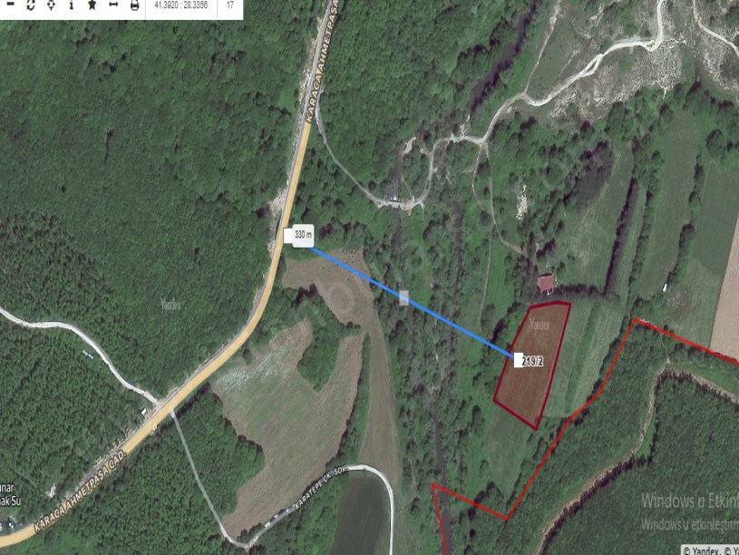 Çatalca Karacaköyde Satılık Arsa , 615 M2 Hisseli Yolu Var 