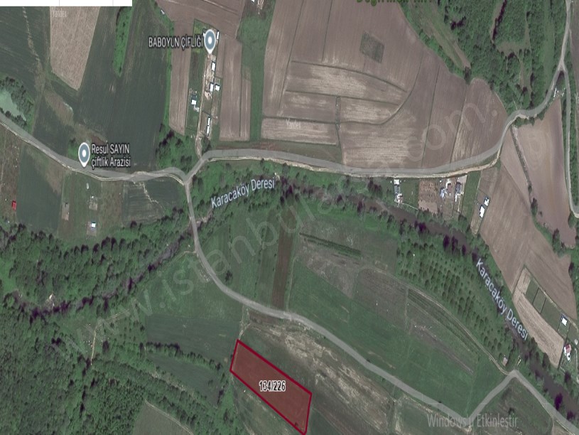 Çatalca Karacaköyde Satılık Arsa , 560 M2 Yolu Var Hisseli 