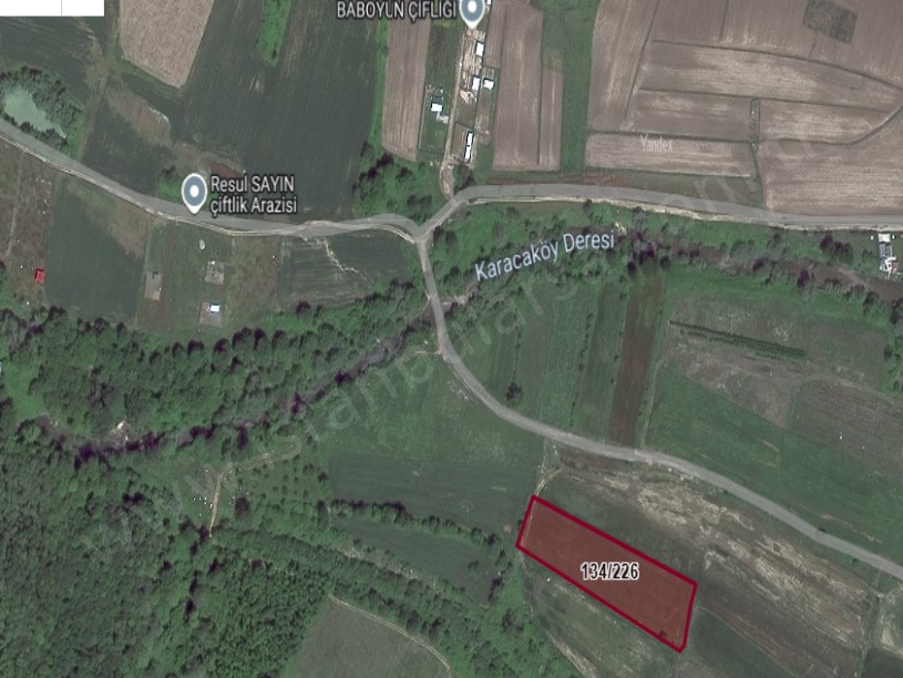 Çatalca Karacaköyde Satılık Arsa , 560 M2 Yolu Var Hisseli 