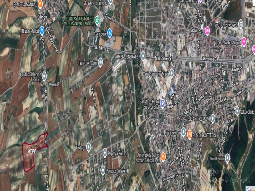 Arnavutköy Çilingirde Satılık Arsa , 681 M2 Hisseli Yolu Var