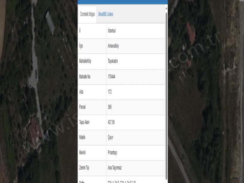 Arnavutköy Tayakadın Satılık Arsa , 427 M2 Müstakil  Merkezde Yolu Var 
