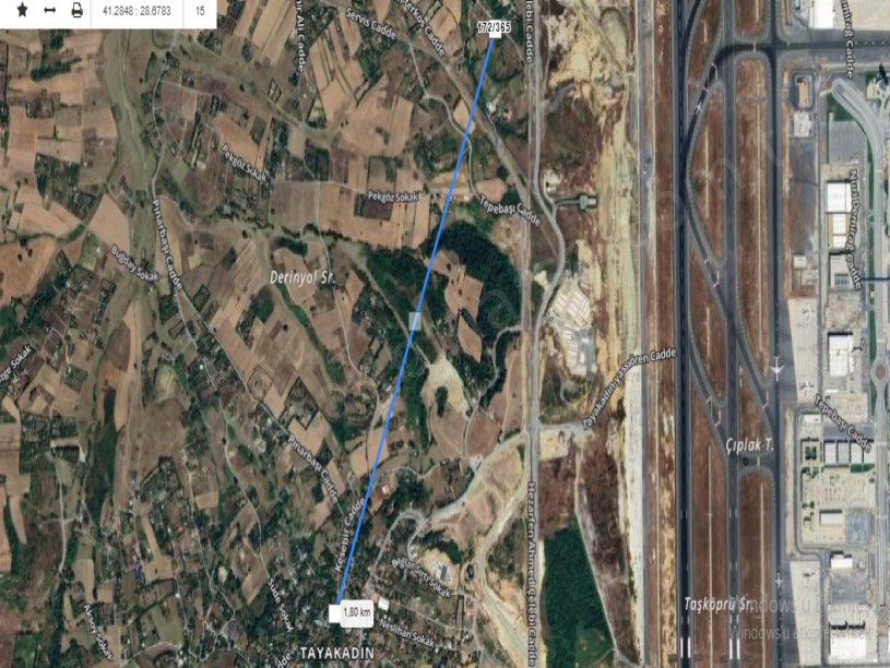 Arnavutköy Tayakadın Satılık Arsa , 427 M2 Müstakil  Merkezde Yolu Var 