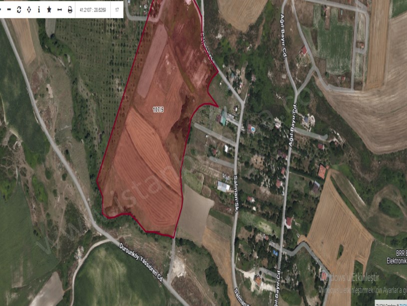 Arnavutköy Dursunköyde Satılık Arsa  , 483 M2 Hisseli Caddeye Yakın 