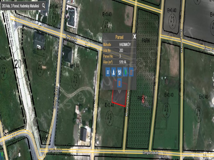Arnavutköy Hadımköyde Satılık Arsa , 519 m2 Müstakil 2 Kat İmarlı Evlerin Yakını 