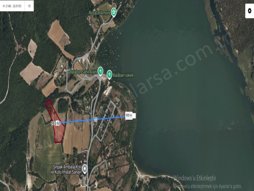 Arnavutköy Balabanda Satılık Arsa , 1006 m2 Yolu Var Evlerin Yakını Hisseli 