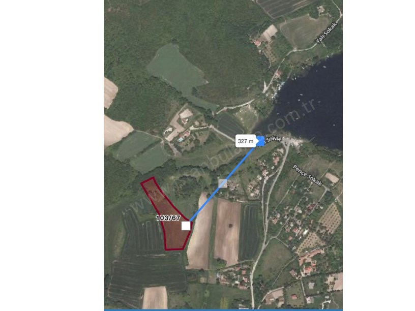 Arnavutköy Balabanda Satılık Arsa , 1006 m2 Yolu Var Evlerin Yakını Hisseli 