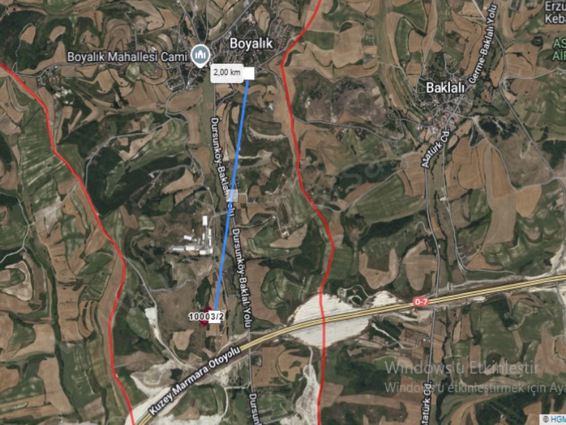 Arnavutköy Boyalıkta Satılık Arsa ,  935 M2 Hisseli Yolu Var İmarlı