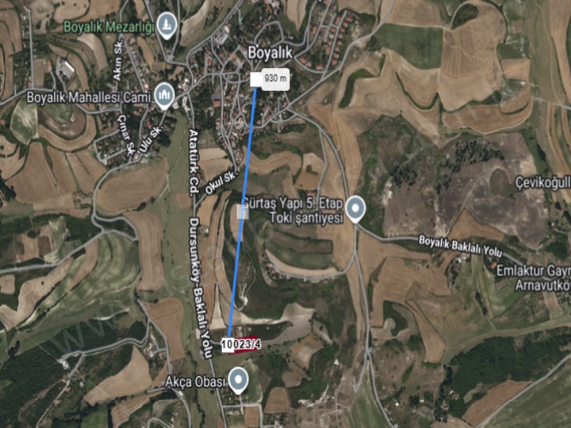 Arnavutköy Boyalıkta Satılık Arsa ,  202 M2 Evlerin Yakını Hisseli 