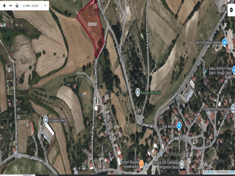 Arnavutköy Boyalıkta Satılık Arsa ,  203 m2 Yolu var Evlerin Yakını 