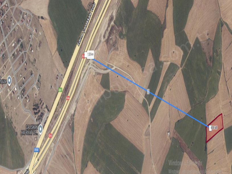 Çanakkale Gelibolu Güneyli Köyü Satılık Arsa , 246 m2 Hisseli Çaplı Yolu Var 