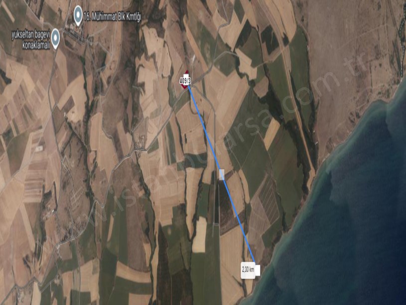 Çanakkale Gelibolu Demirtepe Köyü Satılık Tarla , 14,850 m2 Müstakil  Yolu Var