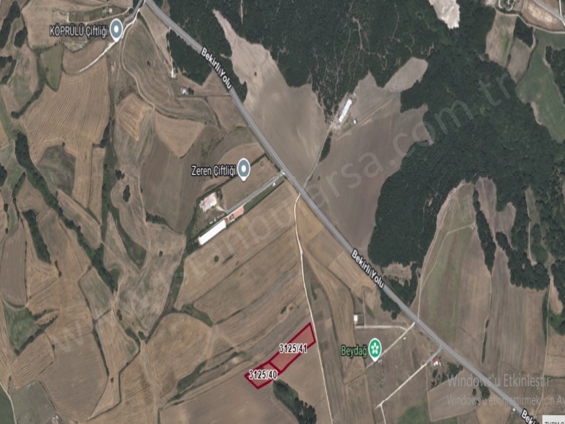 Silivri Akörende Satılık Tarla  , 8,615 m2 Müstakil Yolu Var 