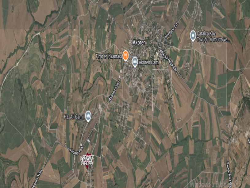 Silivri Akörende Satılık Tarla  , 20 Dönüm Çiftlik Müstakil 