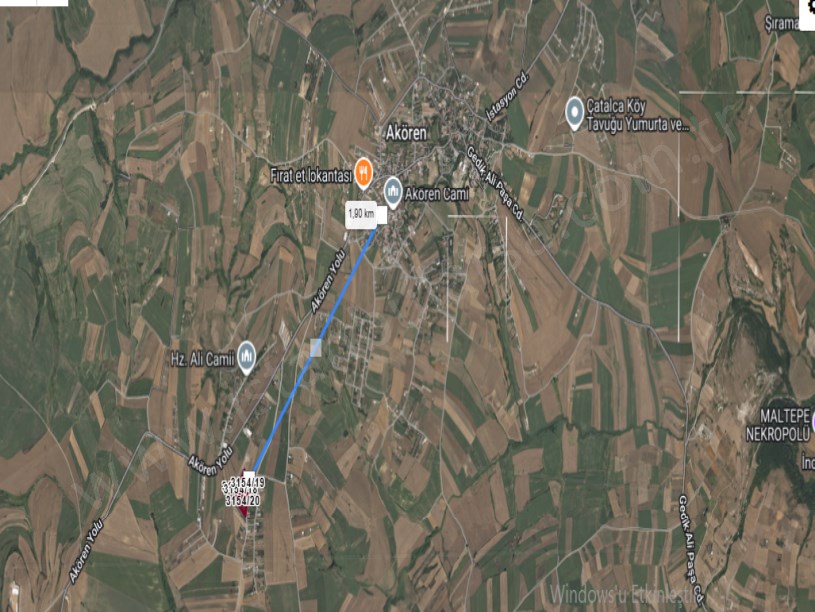 Silivri Akörende Satılık Tarla  , 20 Dönüm Çiftlik Müstakil 