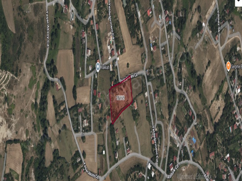 Arnavutköy Tayakadın Satılık Tarla , 7,250 m2 Müstakil Merkezde İmarlı İçinde Meyve Ağaçları Var 