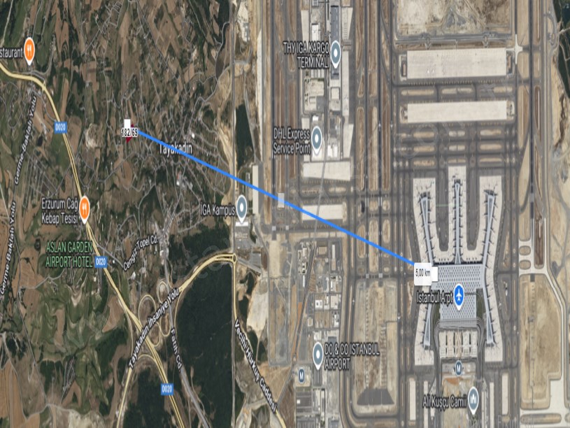 Arnavutköy Tayakadın Satılık Tarla , 7,250 m2 Müstakil Merkezde İmarlı İçinde Meyve Ağaçları Var 
