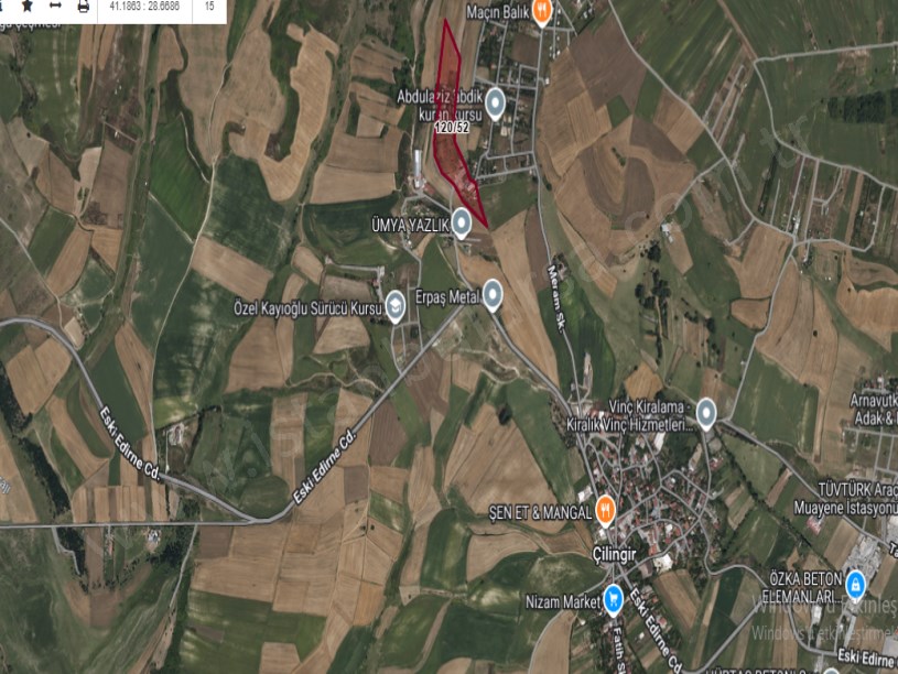 Arnavutköy Çilingirde Satılık Arsa , 119 M2 Çaplı Muvafakatnameli  Yolu Var 