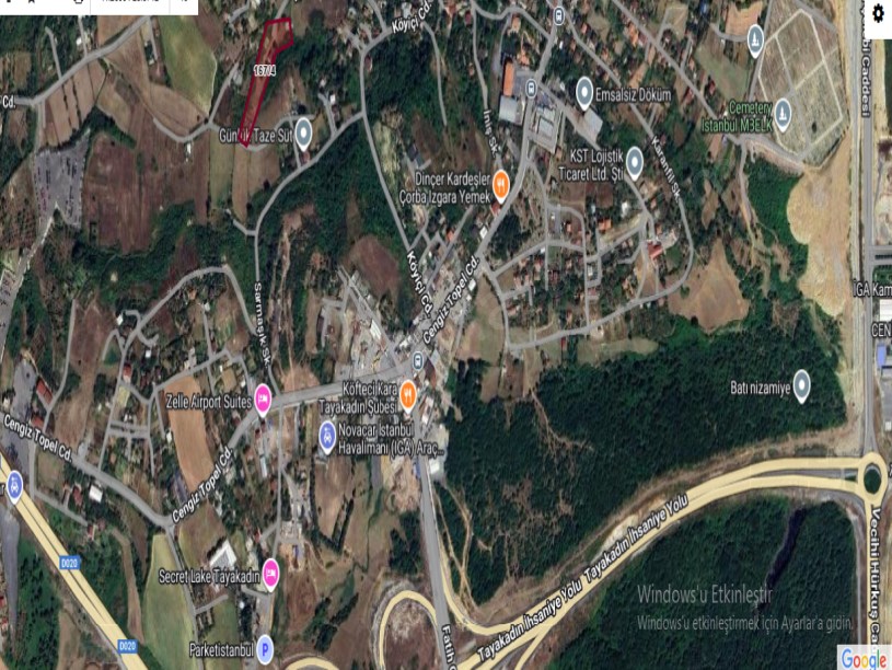 Arnavutköy Tayakadın Satılık Arsa , 162 M2 Merkezde Yolu Var Evlerin Yakını 