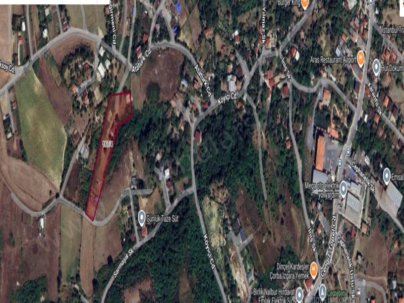 Arnavutköy Tayakadın Satılık Arsa , 162 M2 Merkezde Yolu Var Evlerin Yakını 