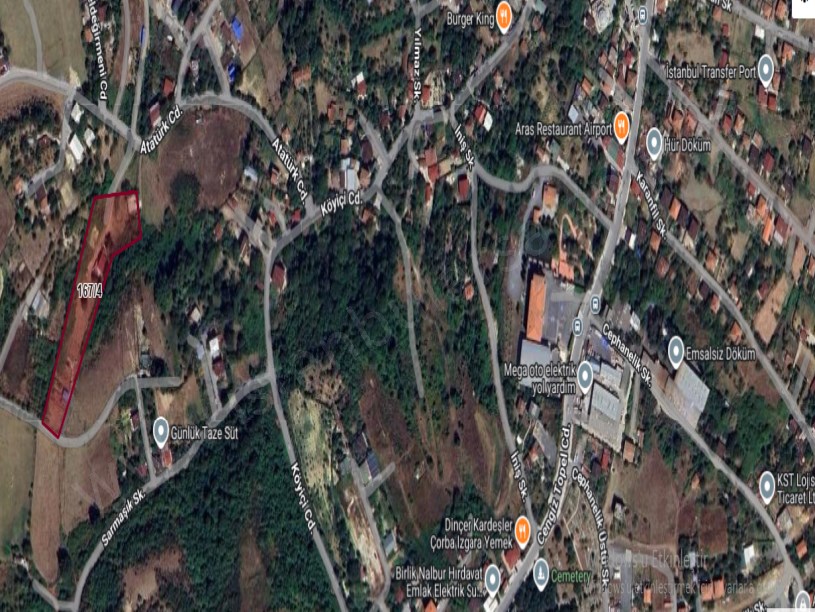 Arnavutköy Tayakadın Satılık Arsa , 162 M2 Merkezde Yolu Var Evlerin Yakını 