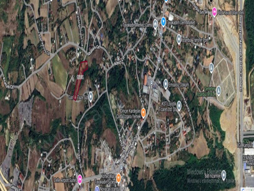 Arnavutköy Tayakadın Satılık Arsa , 162 M2 Merkezde Yolu Var Evlerin Yakını 