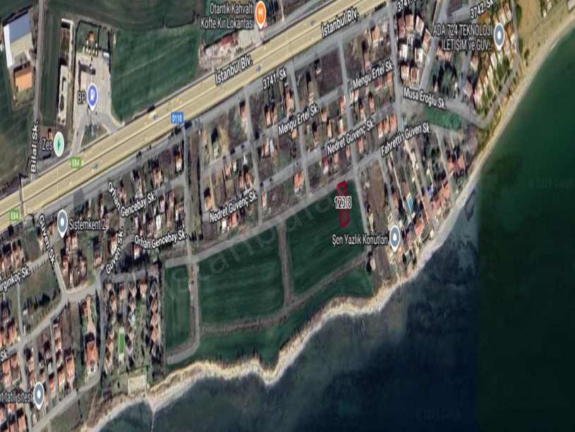 Tekirdağ Süleymanpaşa Karaevli Mah Satılık Arsa , 535 m2 Deniz Manzaralı Villa İmarlı