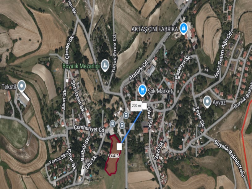 Arnavutköy Boyalıkta Satılık Arsa , 1,136 M2 Hisseli Yolu Var 