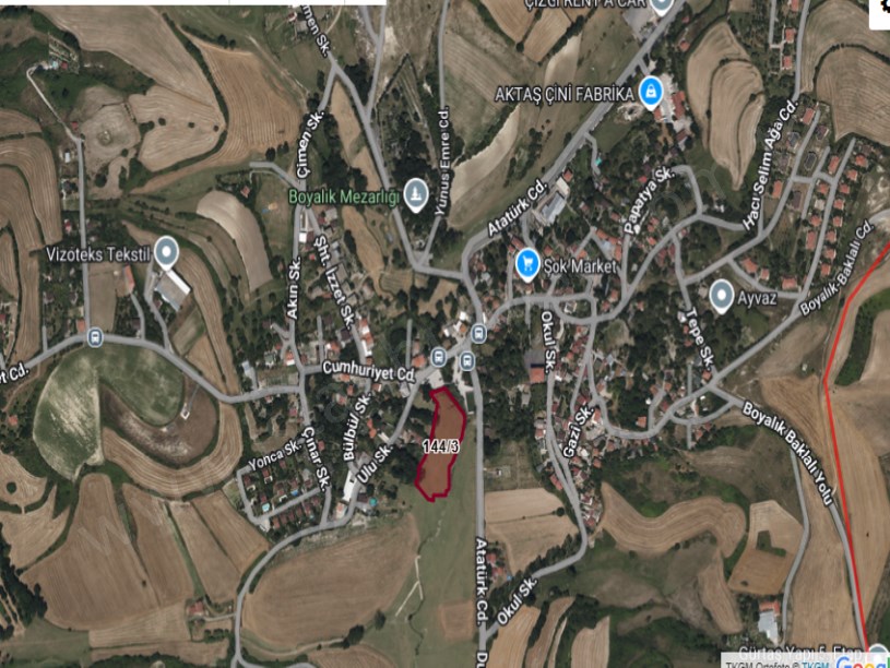 Arnavutköy Boyalıkta Satılık Arsa , 1,136 M2 Hisseli Yolu Var 