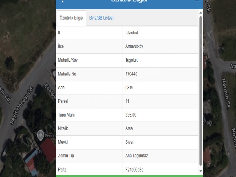 Arnavutköy Taşolukta Satılık Arsa , 335 M2 Villa İmarlı  Merkezde  