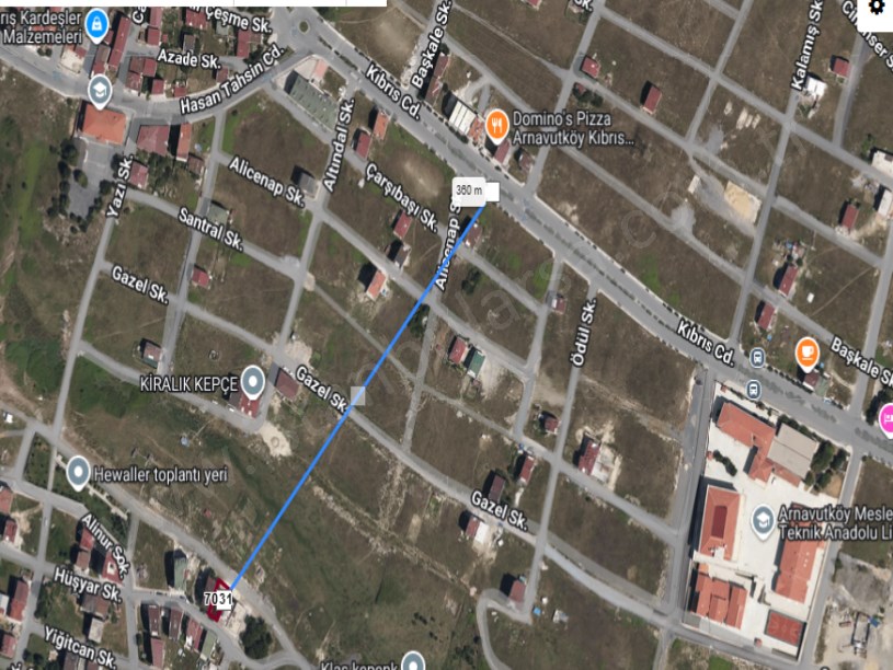  Arnavutköy NeneHatun Mah. Satılık Arsa  , 228 m2 Merkezde 3 Kat İmarlı 