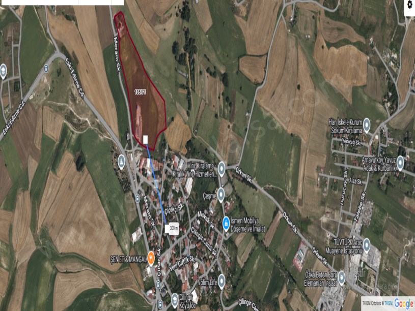 Arnavutköy Çilingirde Satılık Arsa , 2,200 m2 Hisseli Yolu Var Evlerin Yakını