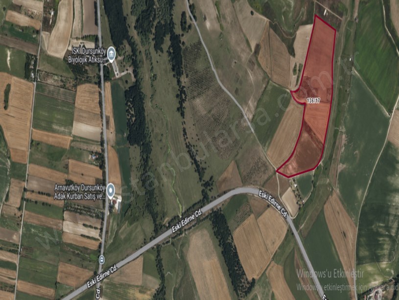 Arnavutköy Dursunköyde Satılık Arsa  , 1,500 M2 Hisseli Yolu Var