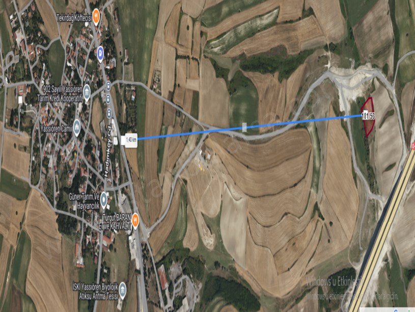 Arnavutköy Yassıörende Satılık Arsa , 533 M2 Hisseli Yolu Var