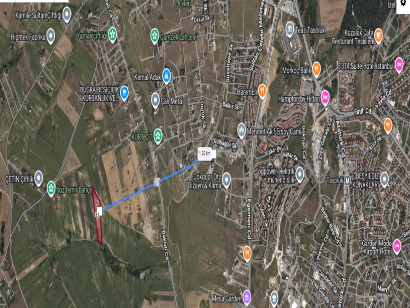 Arnavutköy Haraççıda Satılık Arsa , 250 M2 Yolu Var İmarlı Hisseli