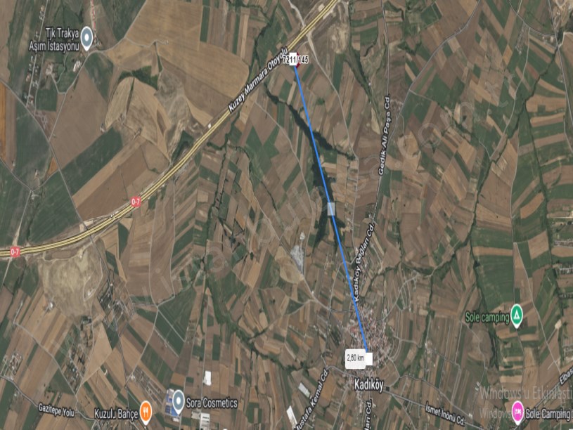 Silivri Kadıköyde Satılık Arsa ,  647 M2 Çaplı Resmi Yolu Var Otoyola Yakın