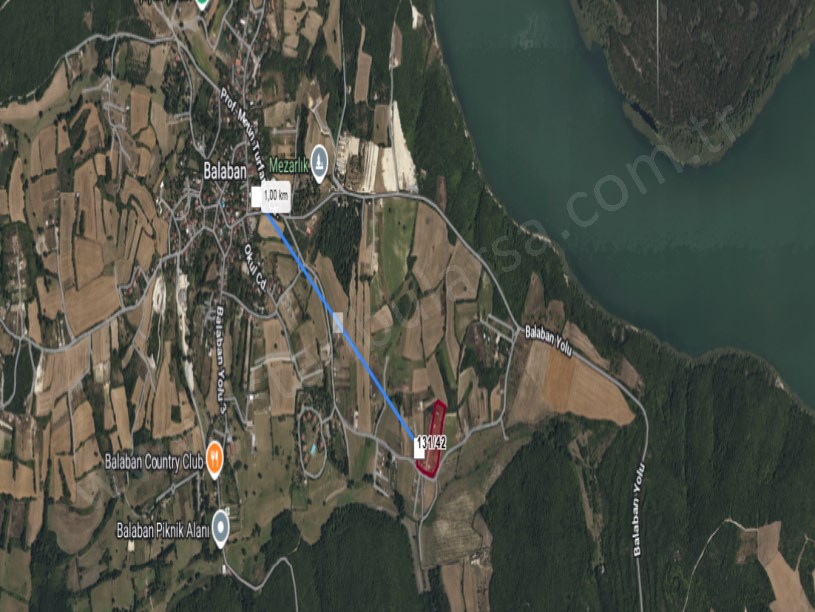  Arnavutköy Balabanda Satılık Arsa , 498 M2 Çaplı Tepe Konumda Yolu Var