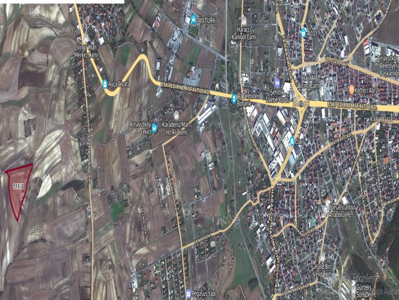 Arnavutköy Çilingirde Satılık Arsa , 202 M2 Hisseli Yolu Var Evlerin Yakını