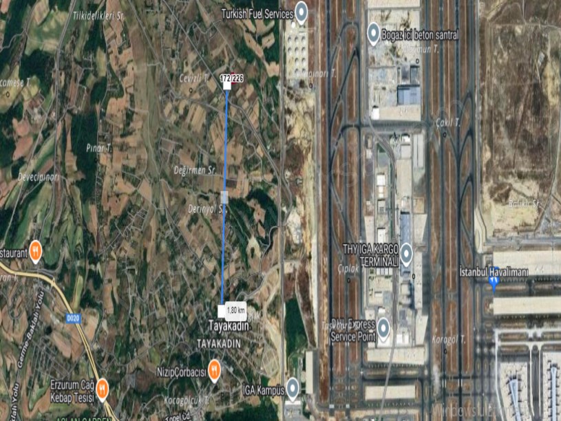 Arnavutköy Tayakadın Satılık Arsa , 160 M2 Cadde Cephe Yolu Var Evlerin Yakını