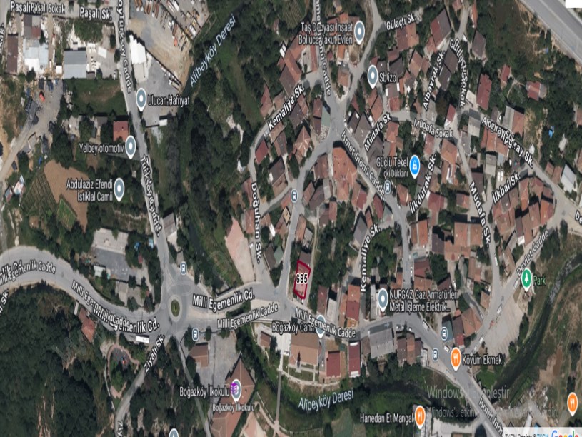 Arnavutköy Boğazköyde Satılık Arsa , 200 m2 Cadde Cephe Merkezde İmarlı