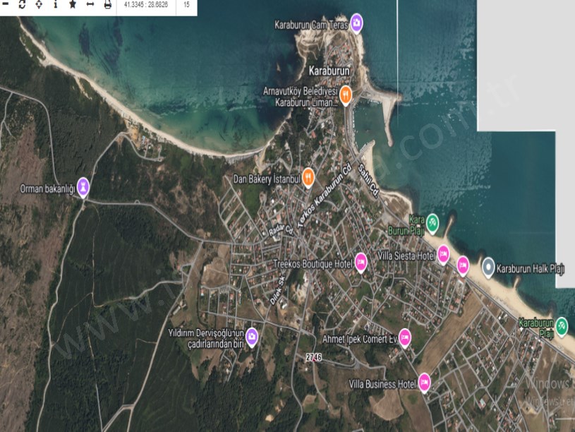 Arnavutköy Karaburunda Satılık Arsa , 500 M2 Müstakil Yolu Var İmarlı
