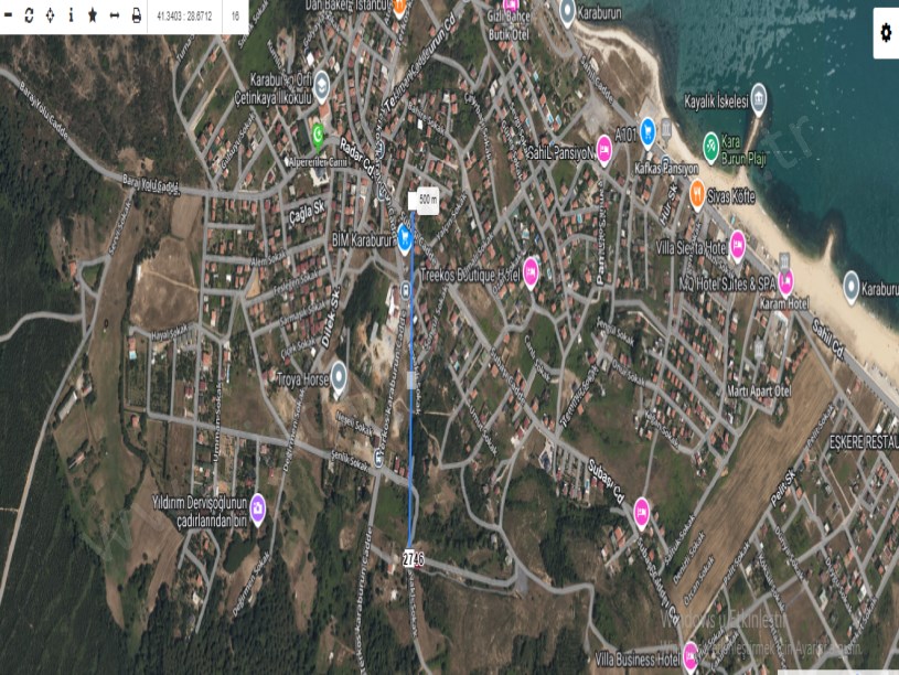 Arnavutköy Karaburunda Satılık Arsa , 500 M2 Müstakil Yolu Var İmarlı